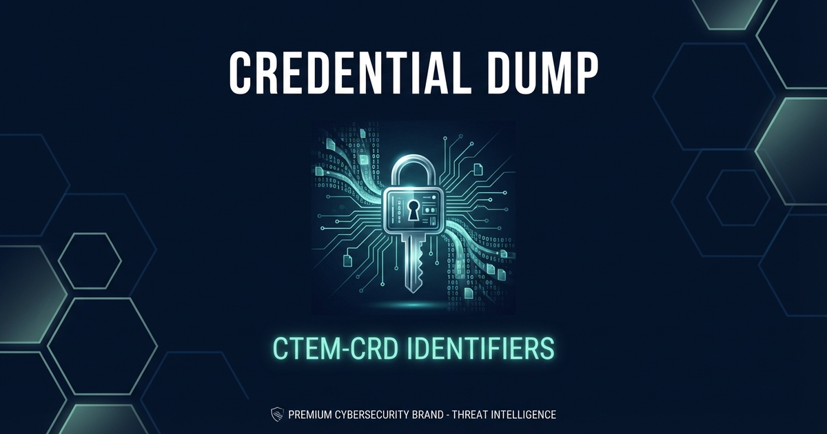 CTEM-CRD-2 - Vendor System Dump with Credentials | Continuous Threat ...