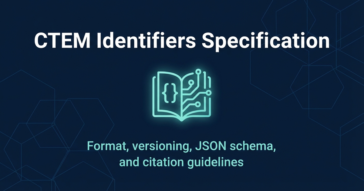 CTEM Identifiers Specification | CTEM.org